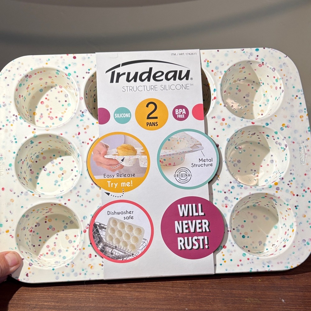 Trudeau silicone muffin pans. 2 pans NWT